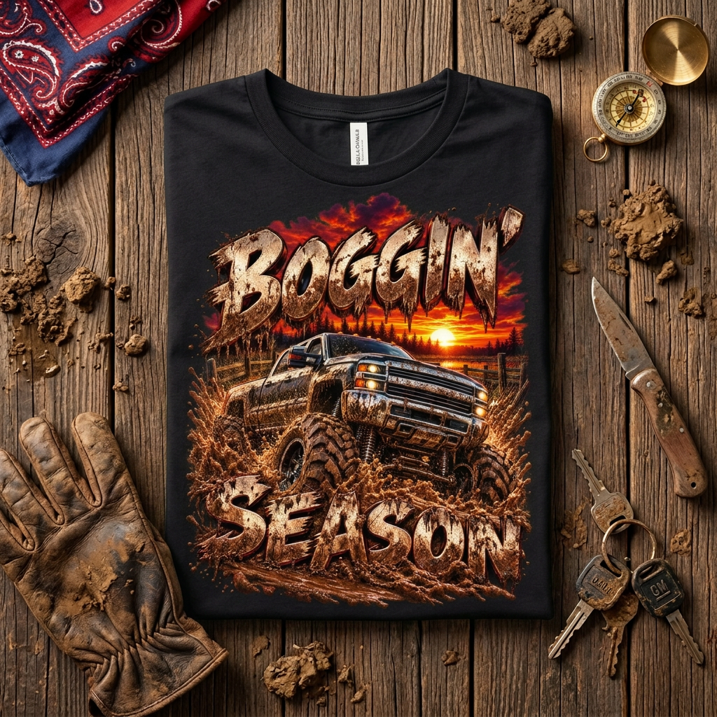 Boggin' Season - Black Flat Lay