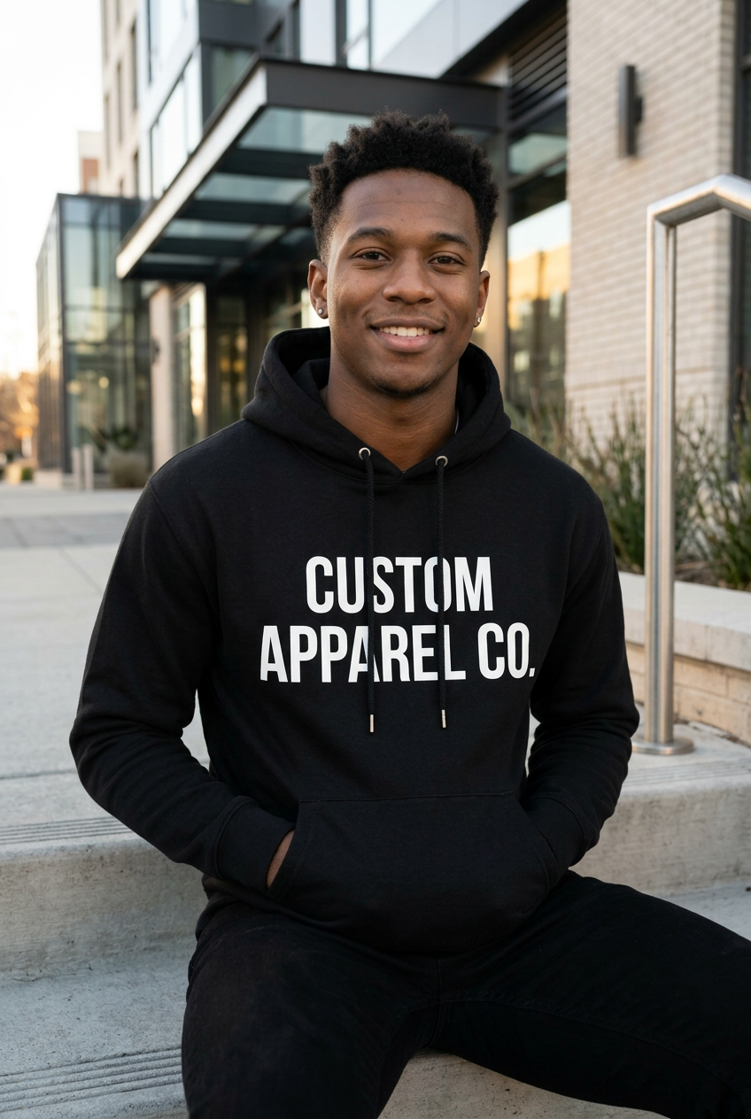 Custom Text Hoodie - Lifestyle