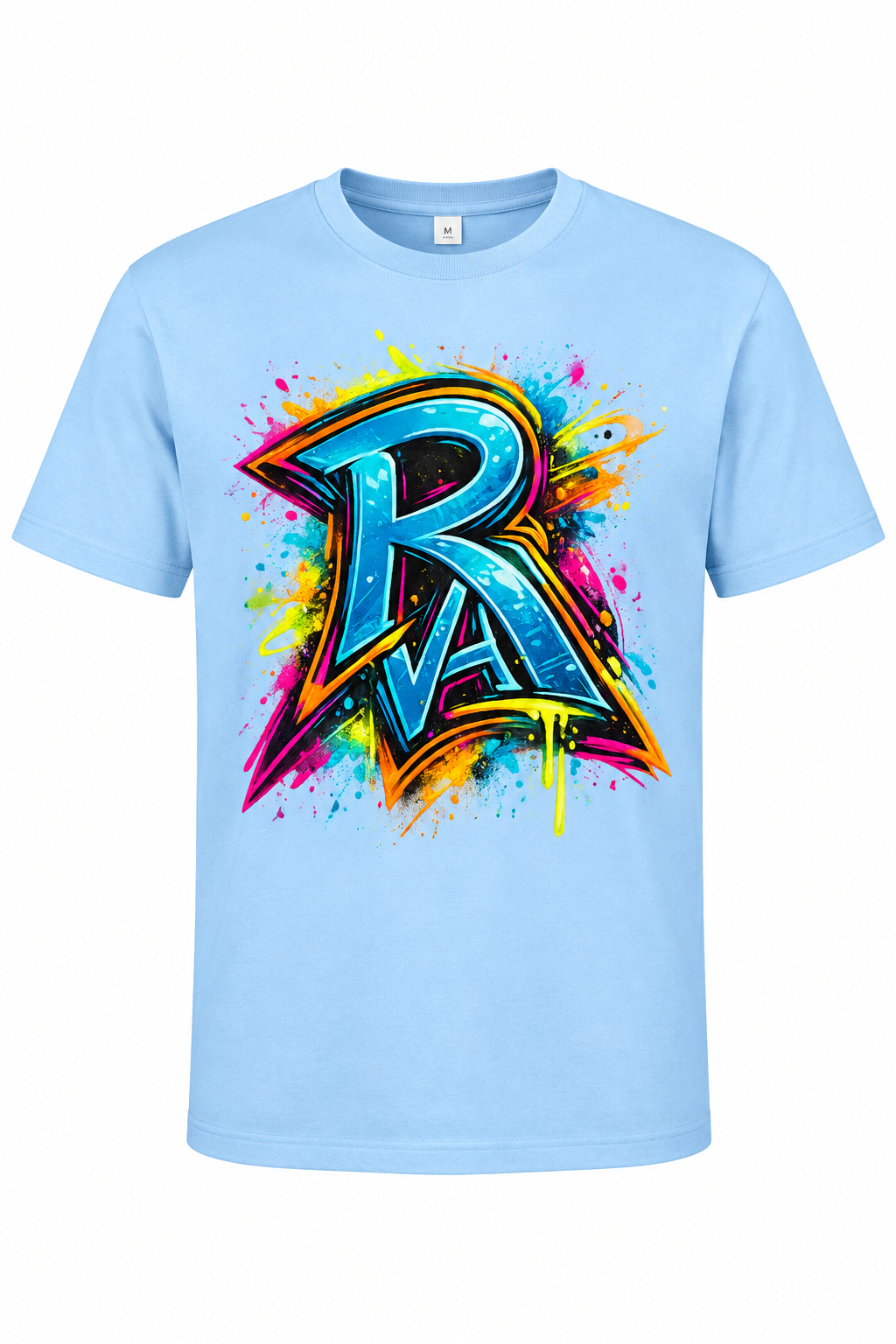 RVA Graffiti Tee - Baby Blue No Model